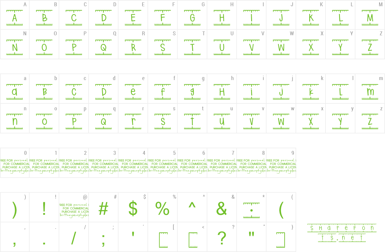 Font Measured Words preview